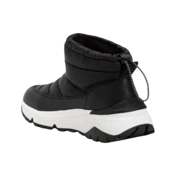 HUNTER Black/White Leather Waterproof Anne Snow Boots - Picture 2 of 2